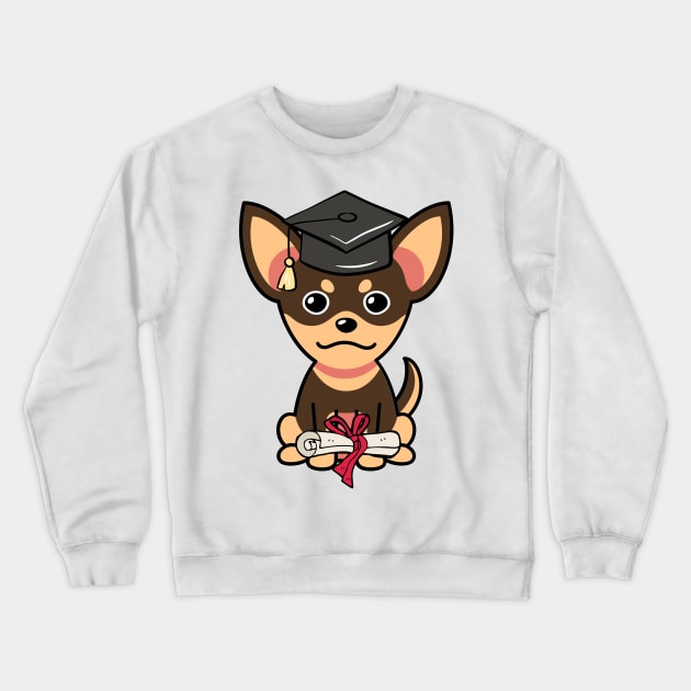 Cute small dog is a graduate Crewneck Sweatshirt by Pet Station